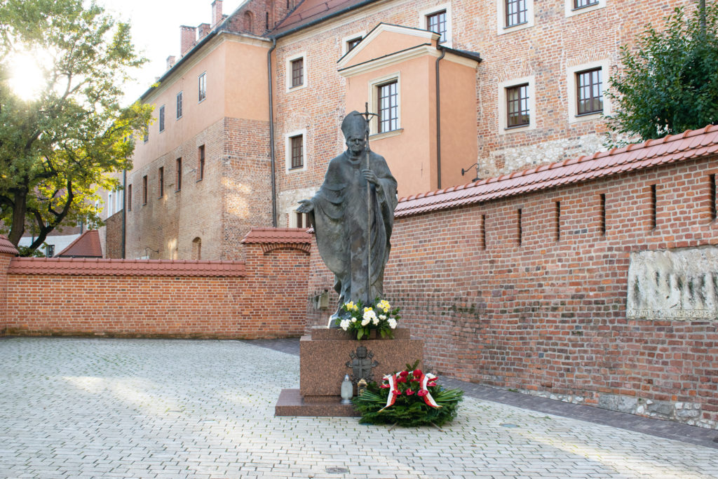 Statue of Pope John Paul II in Kraków, Poland