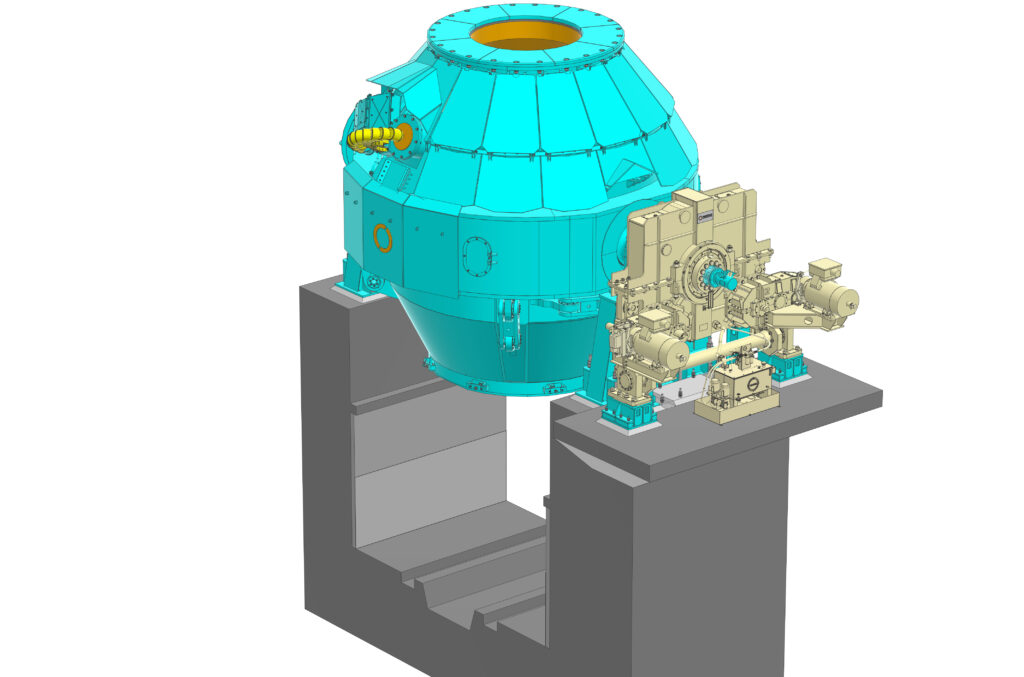 A 3D rendering of one of the LD converters (BOFs) for ArcelorMittal Monlevade 